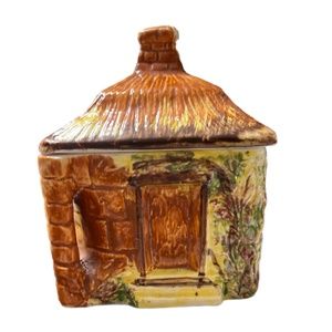 Price Kensington Vtg Cottage Ware Sugar Bowl Lid England 4.5"H x 3.5" L x 3.5" W